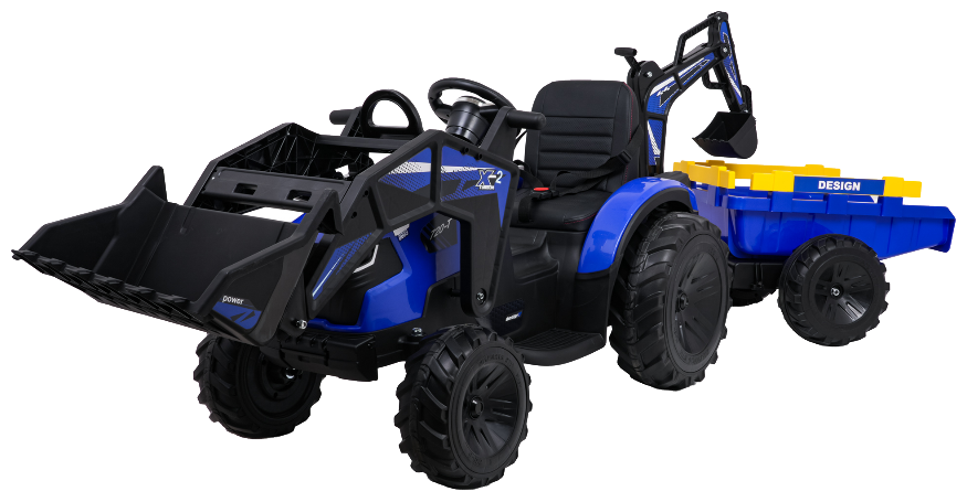 Pojazd Traktor Z Przyczepą 720-T Niebieski
