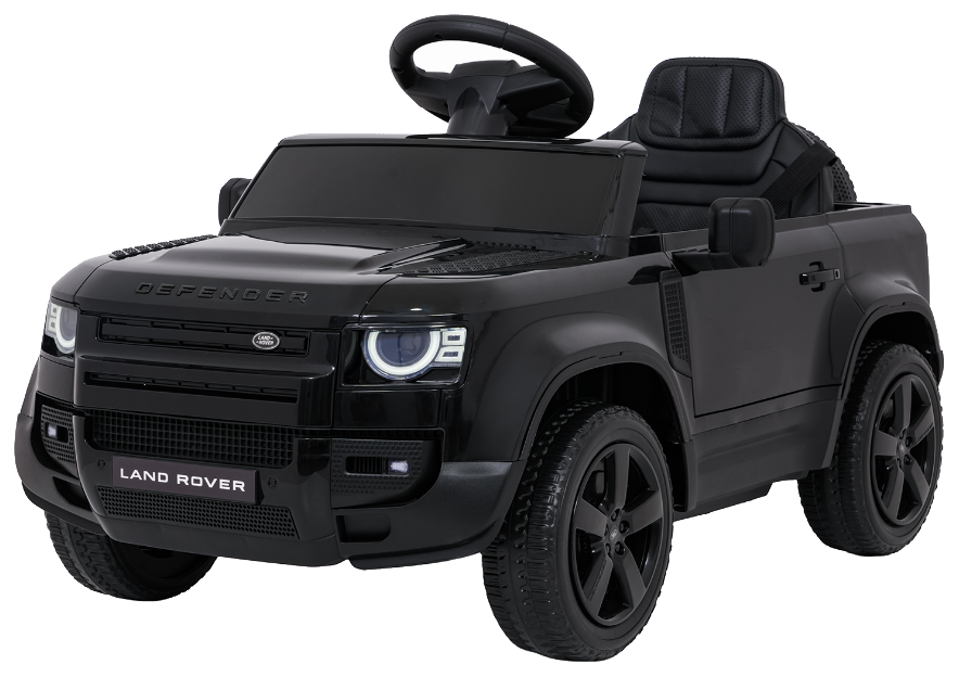 Auto Land Rover Defender czarne na akumulator dla dzieci + pilot R/C