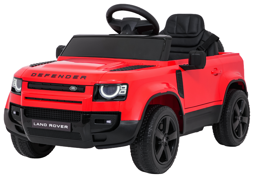 Auto Land Rover Defender czerwone na akumulator dla dzieci + pilot R/C