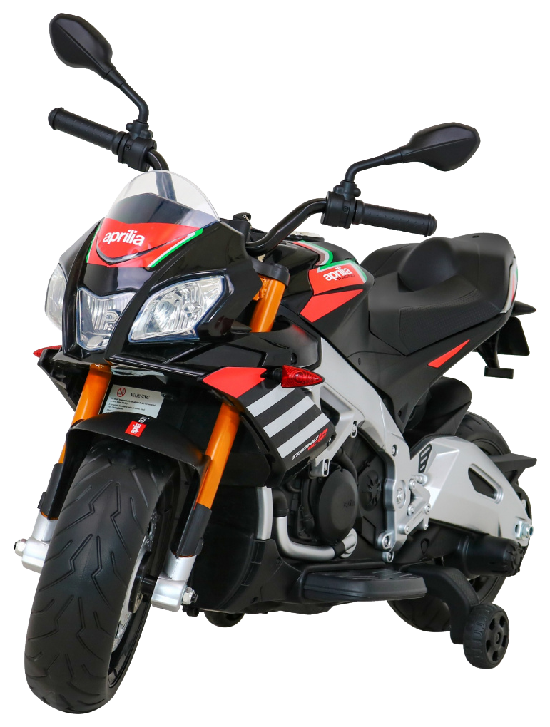Aprilia Tuono V4 Motor na akumulator dla dzieci Czarny + Panel MP3 + Kółka pomocnicze + Wolny Start