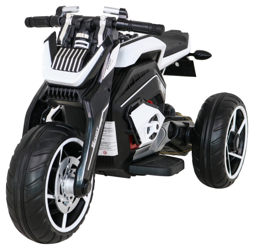 Motor Future na akumulator dla dzieci Biały + Panel audio + Wolny Start + Koła EVA