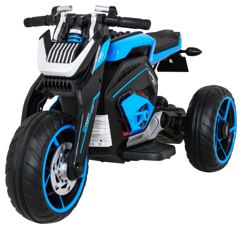 Motor Future na akumulator dla dzieci Niebieski + Panel audio + Wolny Start + Koła EVA
