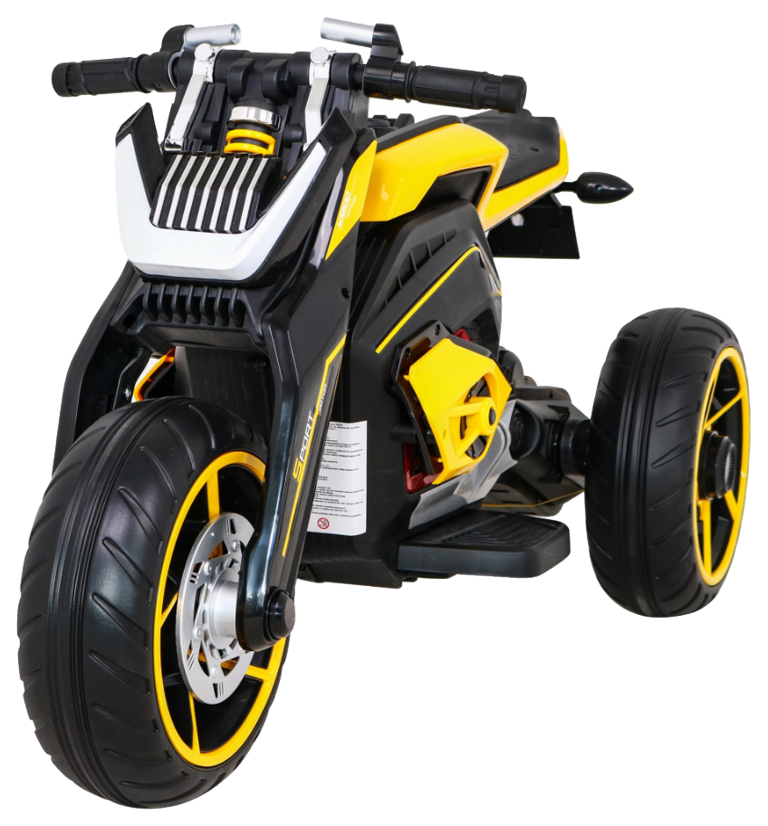 Motor Future na akumulator dla dzieci Żółty + Panel audio + Wolny Start + Koła EVA