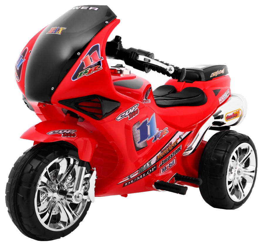 Motorek Trójkołowy RR1000 elektryczny dla dzieci Czerwony + Dźwięki + Światła + Schowek