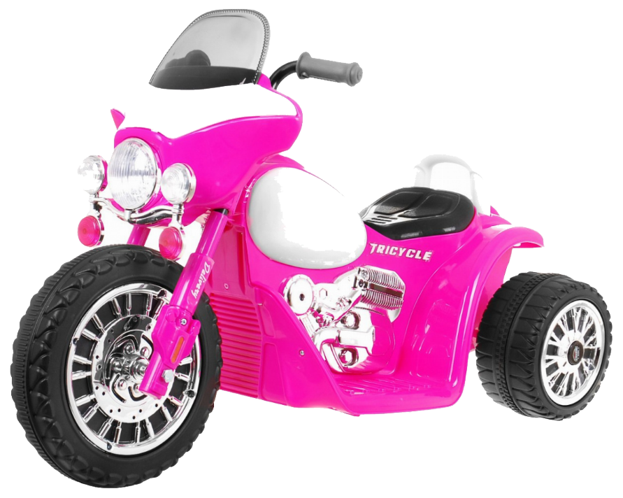 Motorek Chopper na akumulator dla dzieci Różowy + 3 koła + Dźwięki + Światła LED