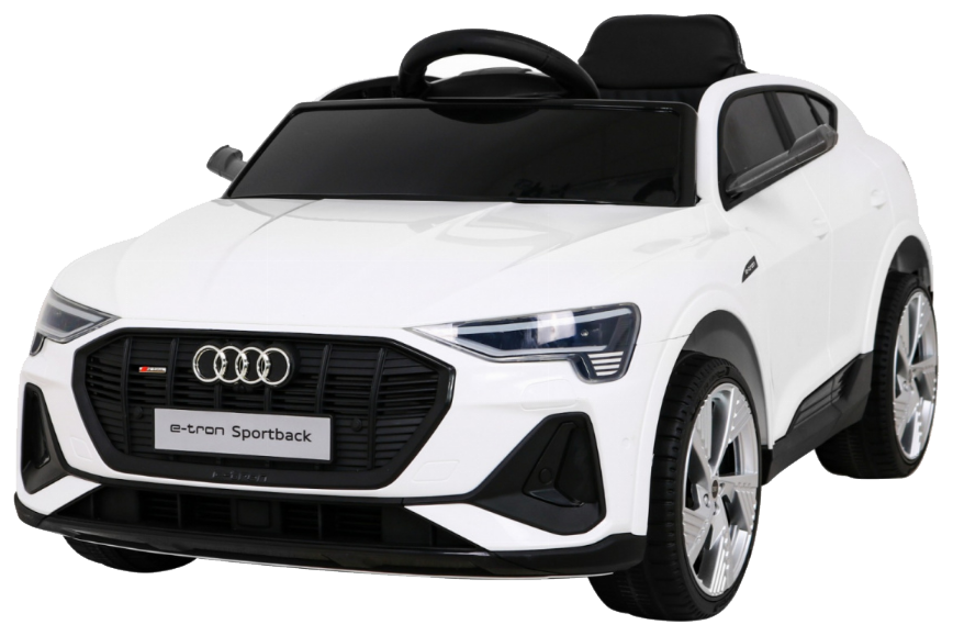 Audi E-Tron Sportback dla dzieci Biały + Pilot + Napęd 4x4 + Wolny Start + Radio MP3 + LED