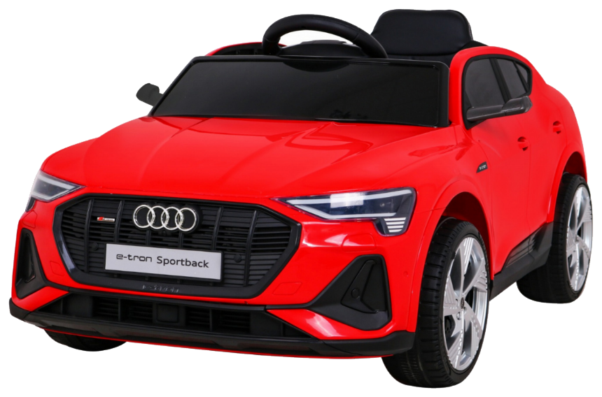 Audi E-Tron Sportback dla dzieci Czerwony + Pilot + Napęd 4x4 + Wolny Start + Radio MP3 + LED