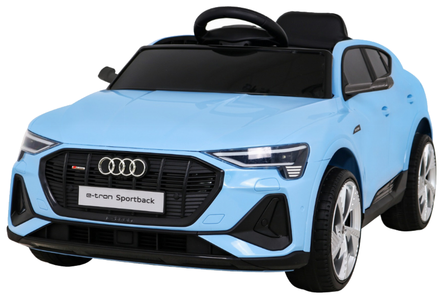Audi E-Tron Sportback dla dzieci Niebieski + Pilot + Napęd 4x4 + Wolny Start + Radio MP3 + LED