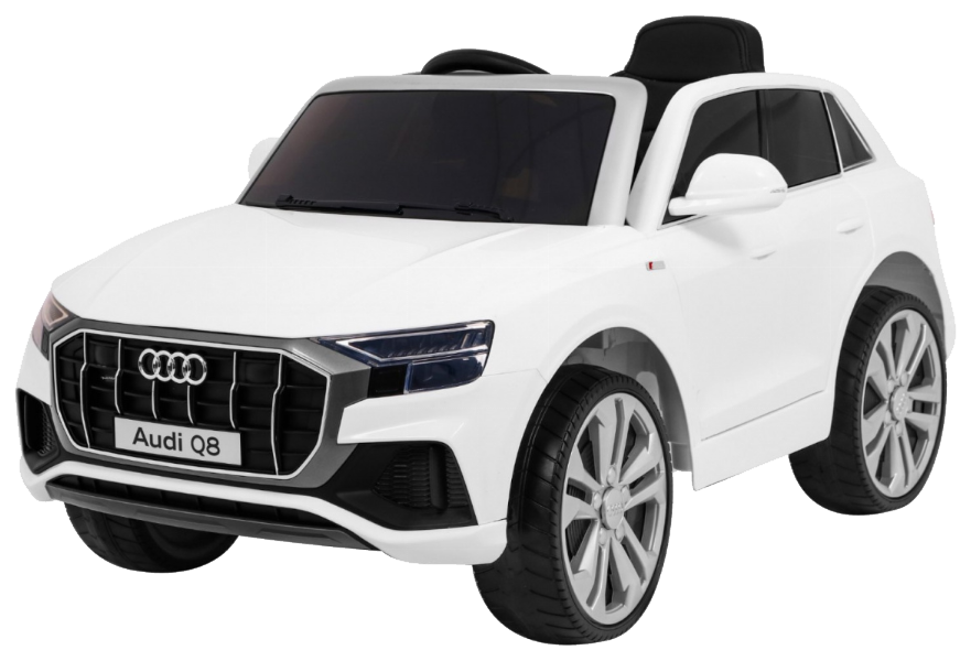 Audi Q8 Lift na akumulator dla dzieci Biały + Pilot + EVA + Wolny Start + MP3 USB + LED