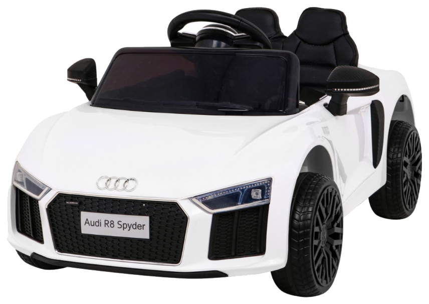 Audi R8 na akumulator dla dzieci Biały + Pilot + EVA + Wolny Start + MP3 LED