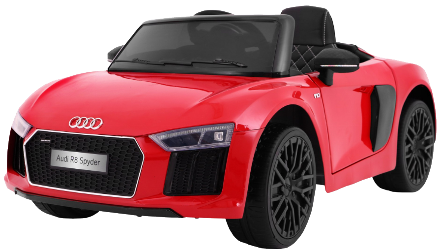 Audi R8 Spyder na akumulator Czerwony + Pilot + EVA + Wolny Start + Radio MP3 + LED