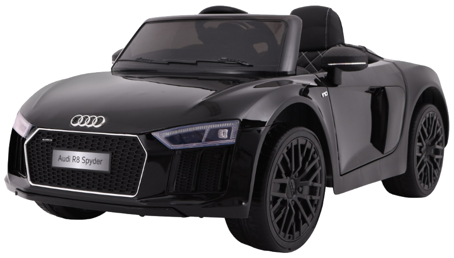 Audi R8 Spyder na akumulator Lakier Czarny + Pilot + EVA + Wolny Start + Radio MP3 + LED