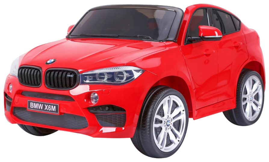 BMW X6M XXL dla 2 dzieci Czerwony SUV + Pilot + Ekoskóra