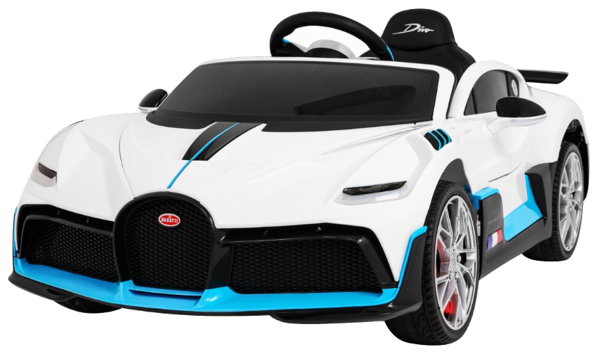 Bugatti Divo Autko na akumulator dla dzieci Biały + Pilot + EVA + Wolny Start + LED MP3