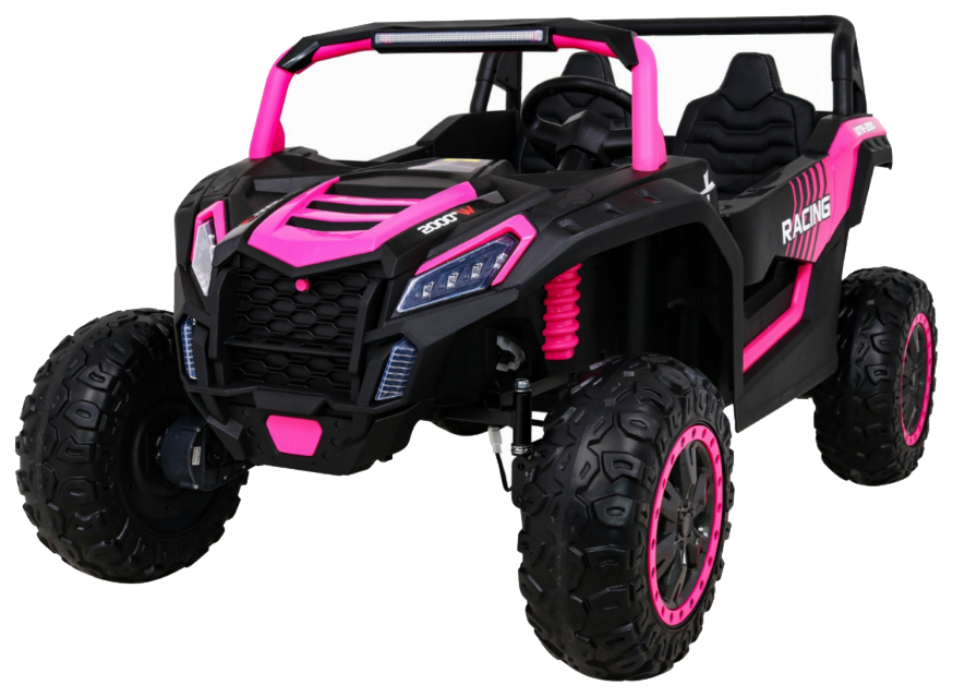 Buggy ATV Racing dla 2 dzieci Różowy + Napęd 4x4 + Pilot + Wolny Start + MP3 LED