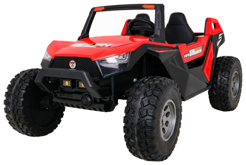 Buggy Clash na akumulator dla 2 dzieci Czerwony + Pilot + Napęd 4x4 + Regulacja siedzenia + Radio MP3 + LED