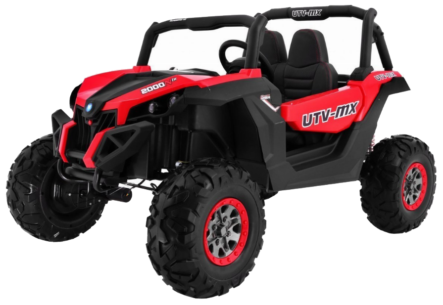 Buggy SuperStar dla dzieci Czerwony + MP4 + Napęd 4x4 + Pilot + Bagażnik + LED + Blokada drzwi