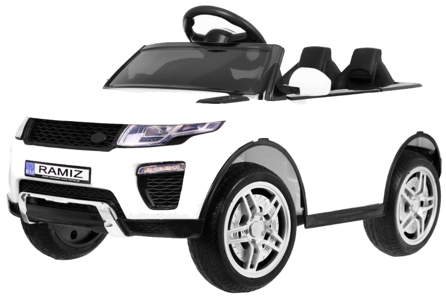 Autko Rapid Racer elektryczne dla dzieci, Biały SUV + Pilot