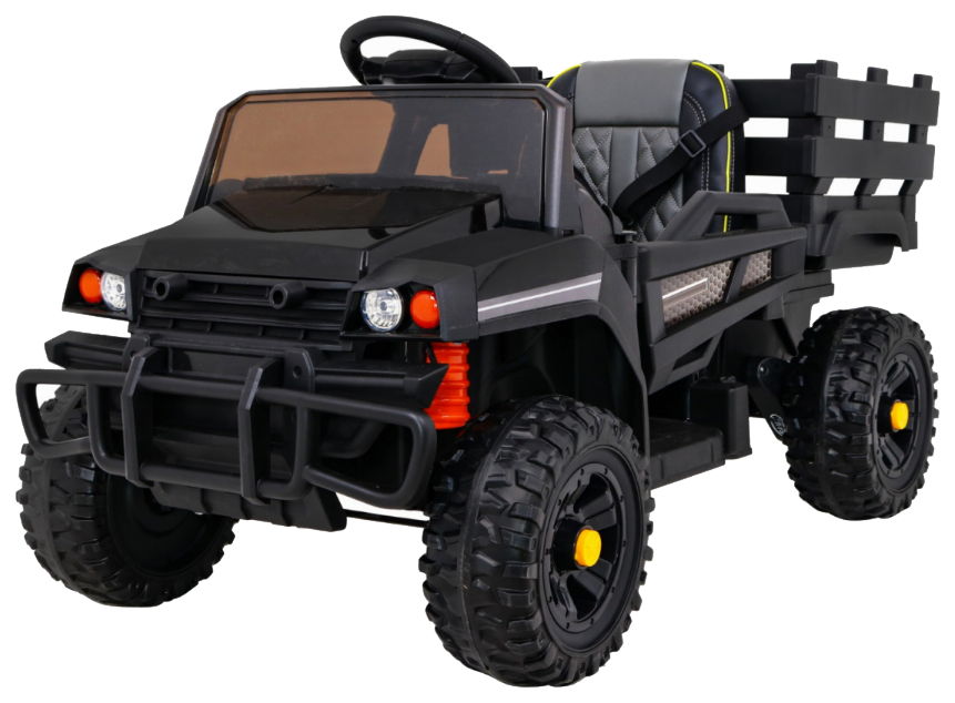 Autko Farmer Pick-up dla dzieci Czarny + Pilot + Bagażnik + Łopatka + EVA + MP3 LED