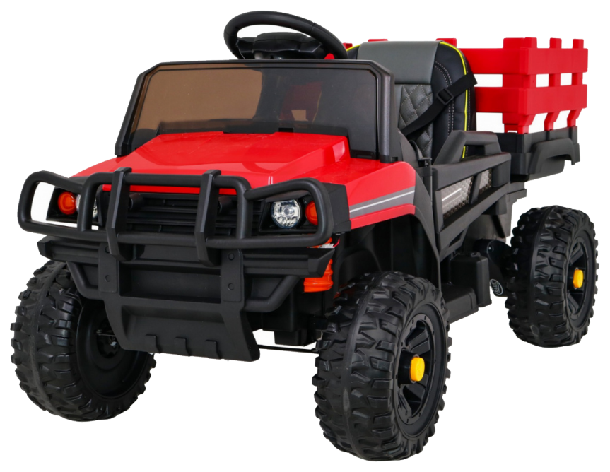 Autko Farmer Pick-up dla dzieci Czerwony + Pilot + Bagażnik + Łopatka + EVA + MP3 LED