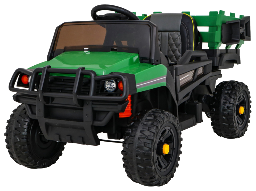 Autko Farmer Pick-up dla dzieci Zielony + Pilot + Bagażnik + Łopatka + EVA + MP3 LED