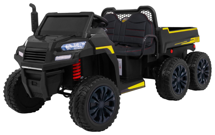 Autko Farmer Truck dla 2 dzieci Czarny + Napęd 4x4 + Pilot + Kiper + Audio LED