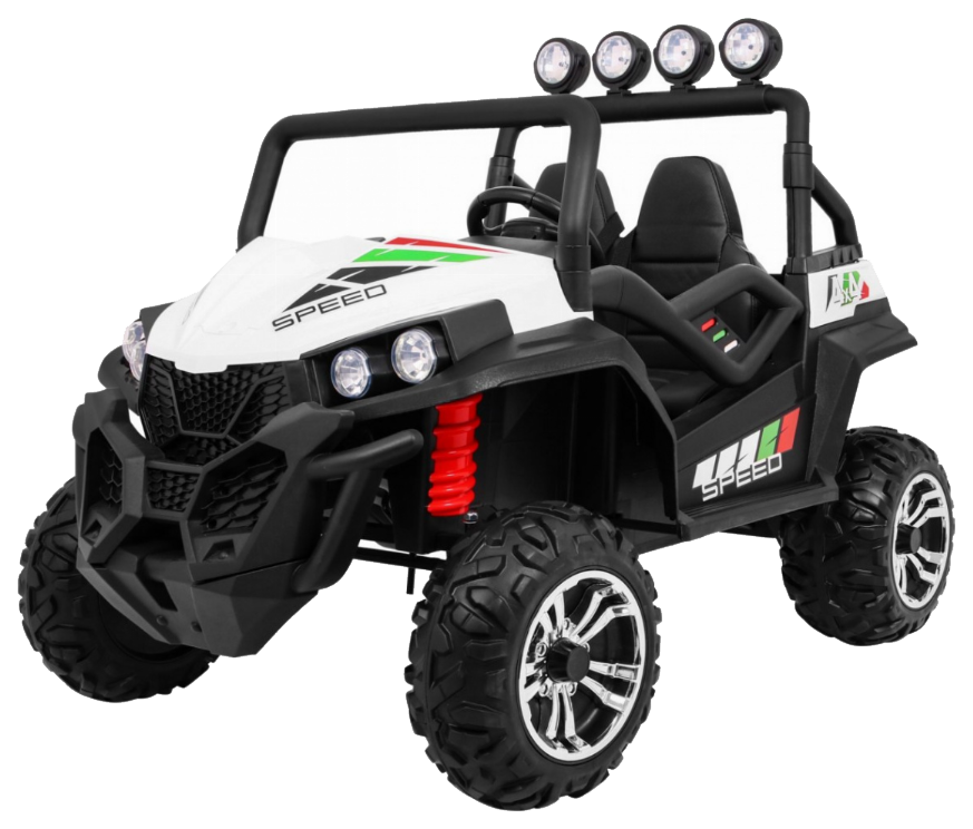 Grand Buggy Strong Lift dla dzieci Biały + Napęd 4x4 + Pilot + Bagażnik + Radio MP3 + LED