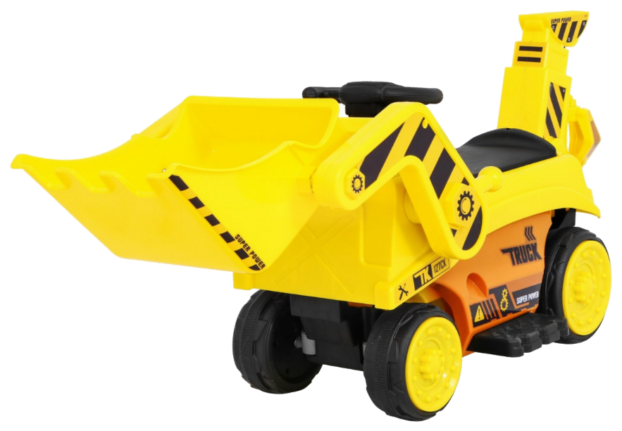 Koparka na akumulator dla dzieci Traktor Żółty + Ruchoma łyżka + Audio LED