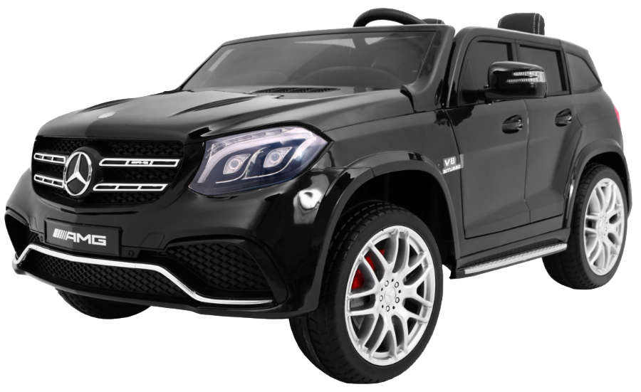 Auto na akumulator Mercedes AMG GLS63 dla dzieci Czarny + Lakierowany + 4x4 + Nawiew powietrza