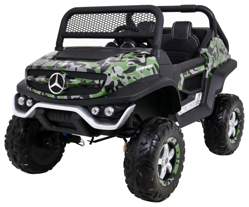 Mercedes Benz Unimog dla dzieci Lakier Moro + Napęd 4x4 + Pilot + Bagażnik + Wolny Start + Radio MP3 + LED