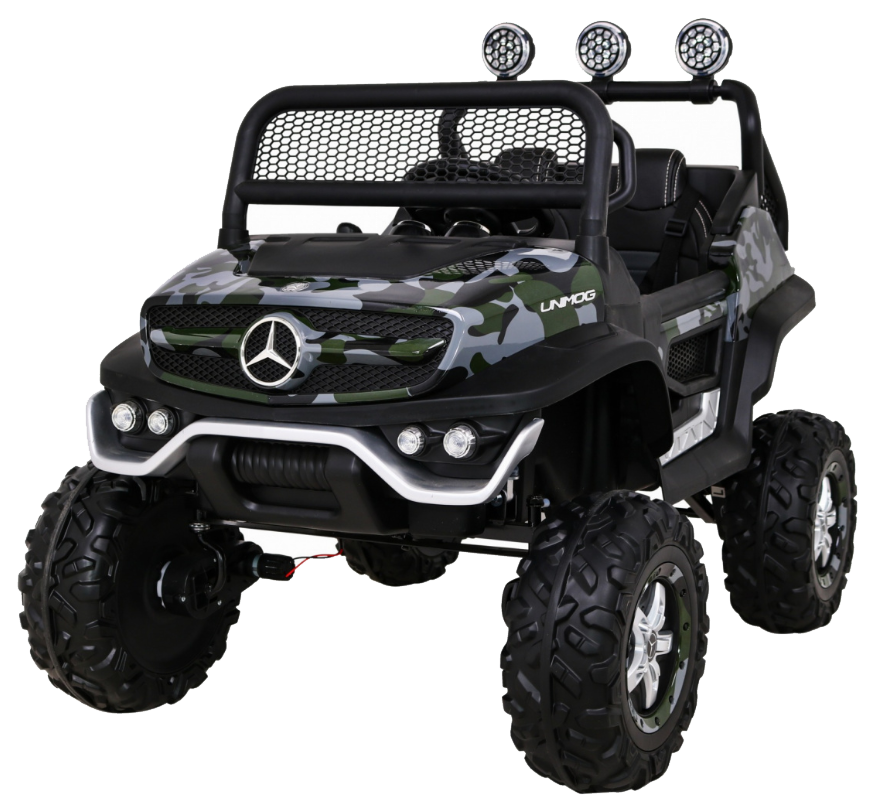 Mercedes Benz Unimog dla dzieci Lakier Moro + Napęd 4x4 + Pilot + Bagażnik + Wolny Start + MP3 LED