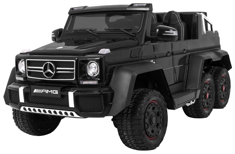 Auto Mercedes G63 6x6 MP4 dla dzieci Czarny + 2 Pedały gazu + Regulacja siedzenia + MP4 + LED + Bagażnik + Kufer dla rodzica