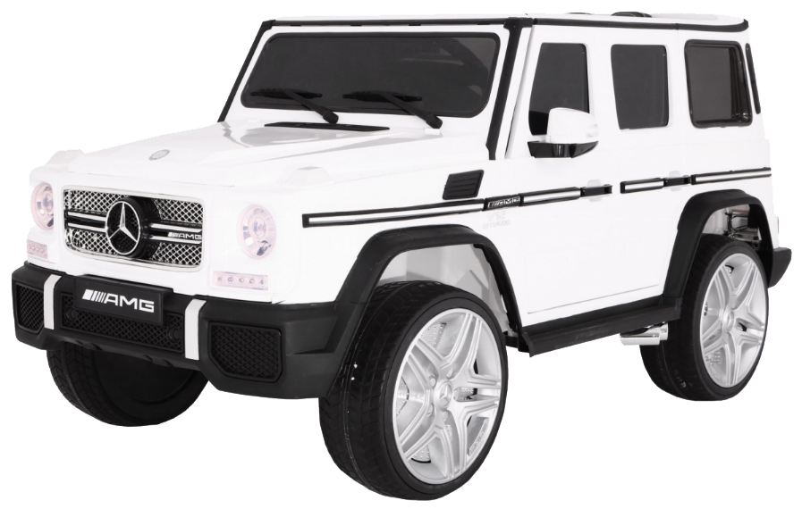 Auto na akumulator Mercedes AMG G65 dla dzieci Biały + Lakierowany + Bagażnik + Światła Dźwięki