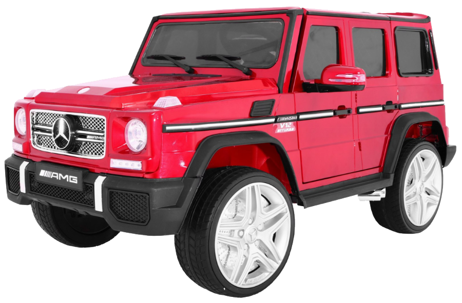 Auto na akumulator Mercedes AMG G65 dla dzieci Czerwony + Lakierowany + Bagażnik + Światła Dźwięki