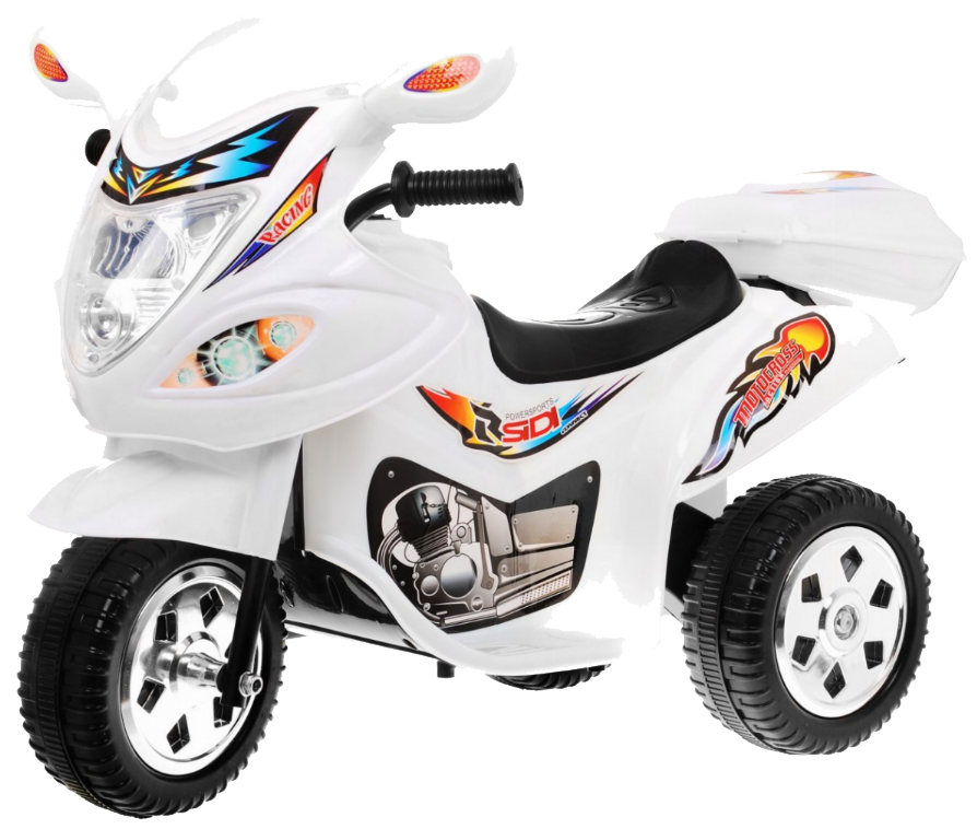 Motorek Trójkołowy BJX-088 elektryczny dla najmłodszych Biały + Dźwięki + Światła