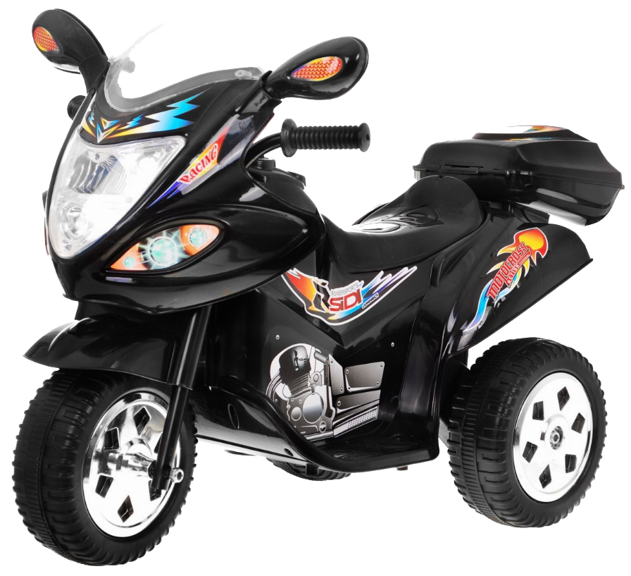 Motorek Trójkołowy BJX-088 elektryczny dla najmłodszych Czarny + Dźwięki + Światła