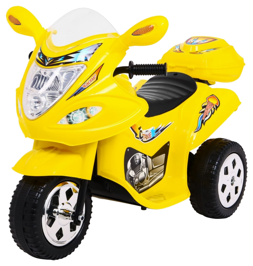 Motorek Trójkołowy BJX-088 elektryczny dla najmłodszych Żółty + Dźwięki + Światła