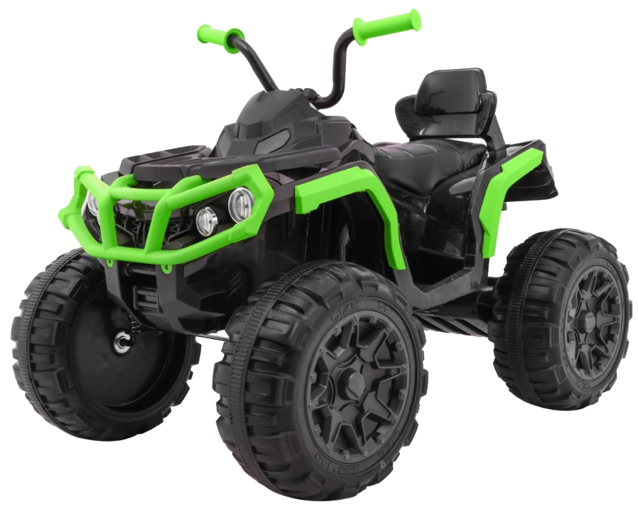 Quad ATV 2.4GHz na akumulator dla dzieci Czarno-zielony + Pilot + Koła EVA + Radio MP3 + Wolny Start