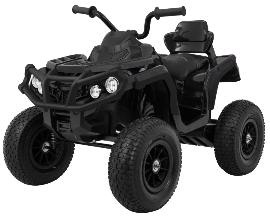 Quad ATV Air na akumulator dla dzieci Czarny + Koła pompowane + Radio MP3 + Wolny Start