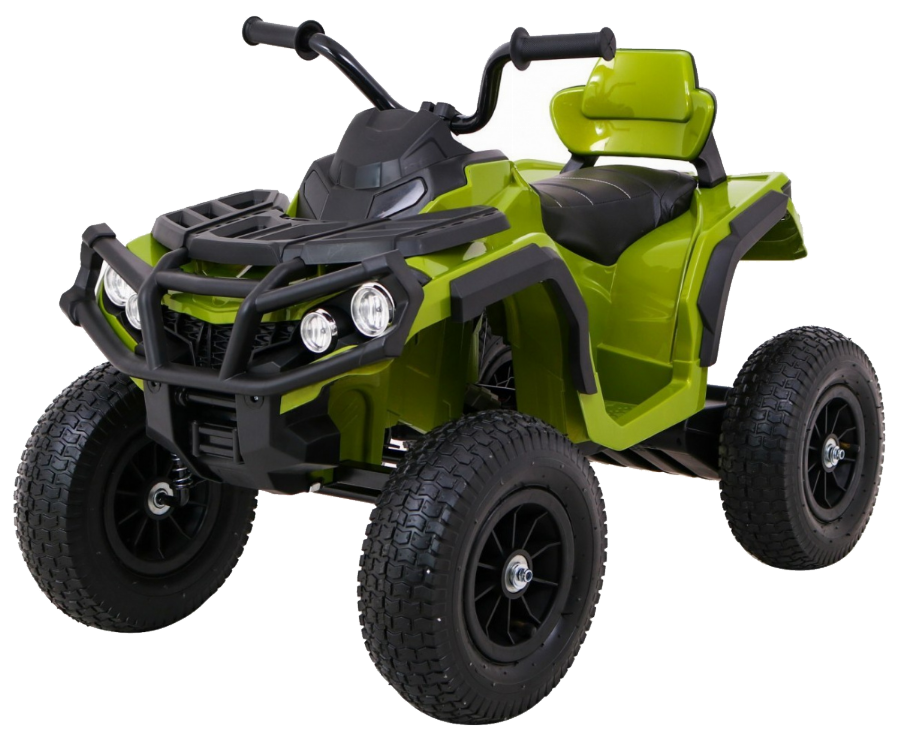 Quad ATV Air na akumulator dla dzieci Zielony + Koła pompowane + Radio MP3 + Wolny Start