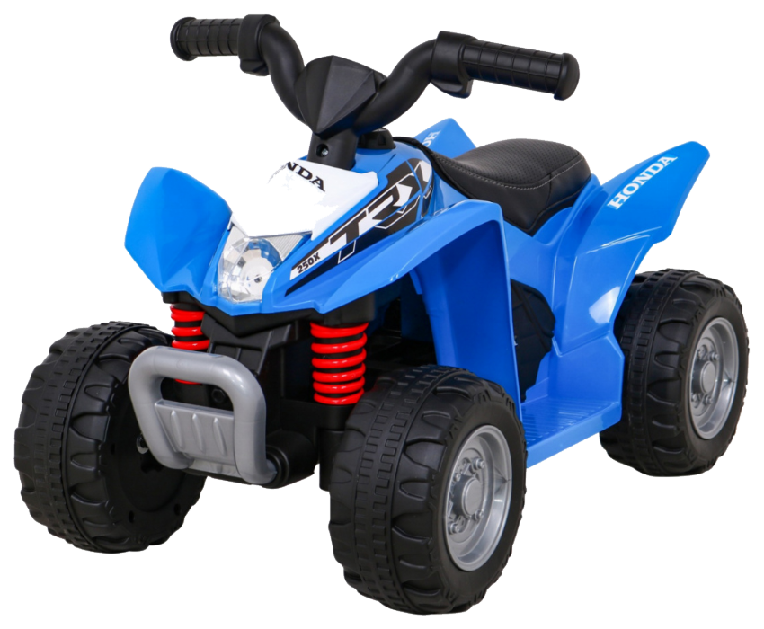 Quad Honda 250X TRX na akumulator Niebieski + Klakson + LED + Ekoskóra