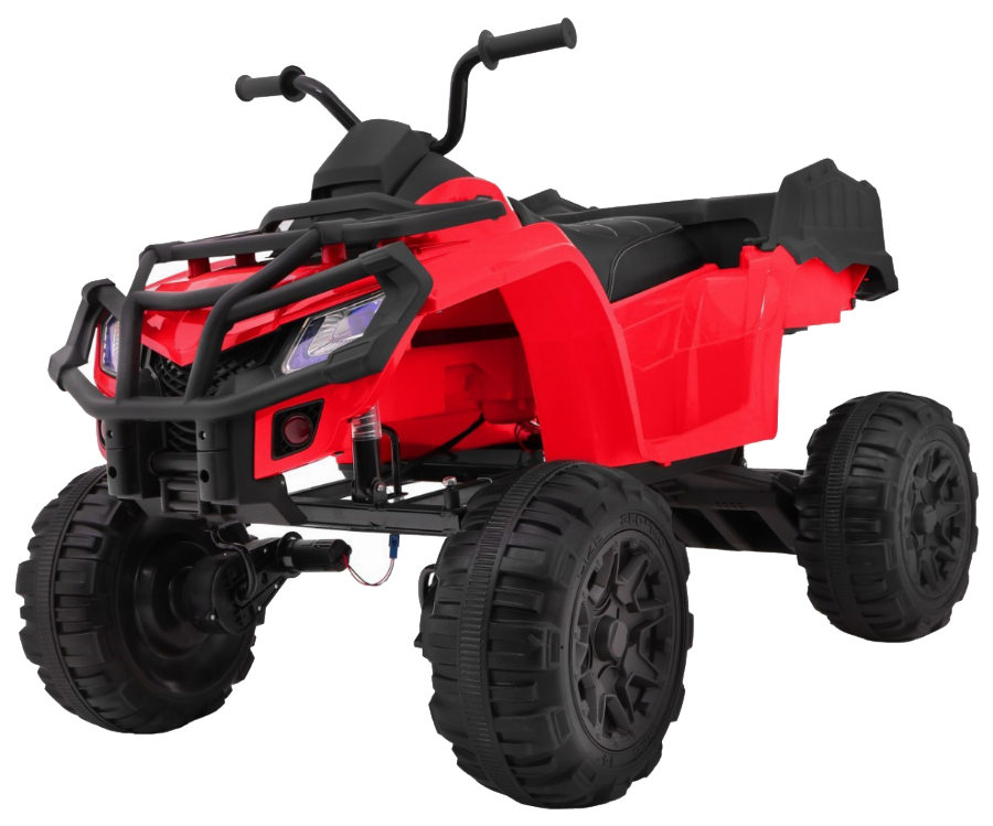 Quad XL ATV na akumulator dla dzieci Czerwony + Napęd 4x4 + Bagażnik + Wolny Start + EVA + Audio LED