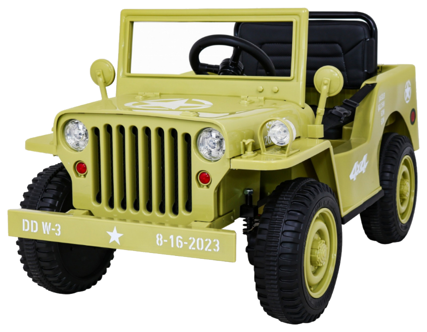 Autko Wojskowe Retro dla dzieci Beżowy + Napęd 4x4
