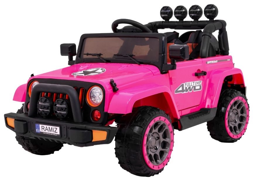 Auto Terenowe Full Time 4WD dla dzieci Różowy + Napęd 4x4 + Pilot + Audio LED + Schowek