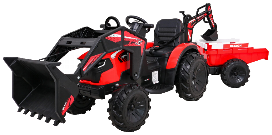 Pojazd Traktor Z Przyczepą 720-T Czerwony