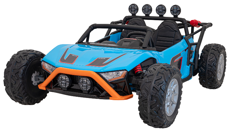 Auto Buggy Racing 5 na akumulator dla dzieci Niebieski + Silniki 2x200W + Pilot + Audio LED + Wolny Start