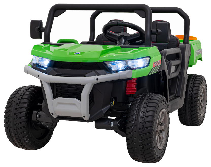 Auto Pick-Up Speed 900 dla dzieci Zielony + Napęd 4x4 + Ruchomy kiper + Bagażnik + Pilot + Łopatka + Audio LED
