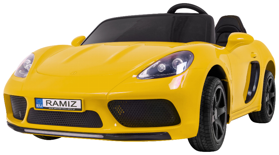 Perfecta Auto dla 2 dzieci Żółta + Pompowane koła + Silnik bezszczotkowy + MP3 LED + Wolny Start