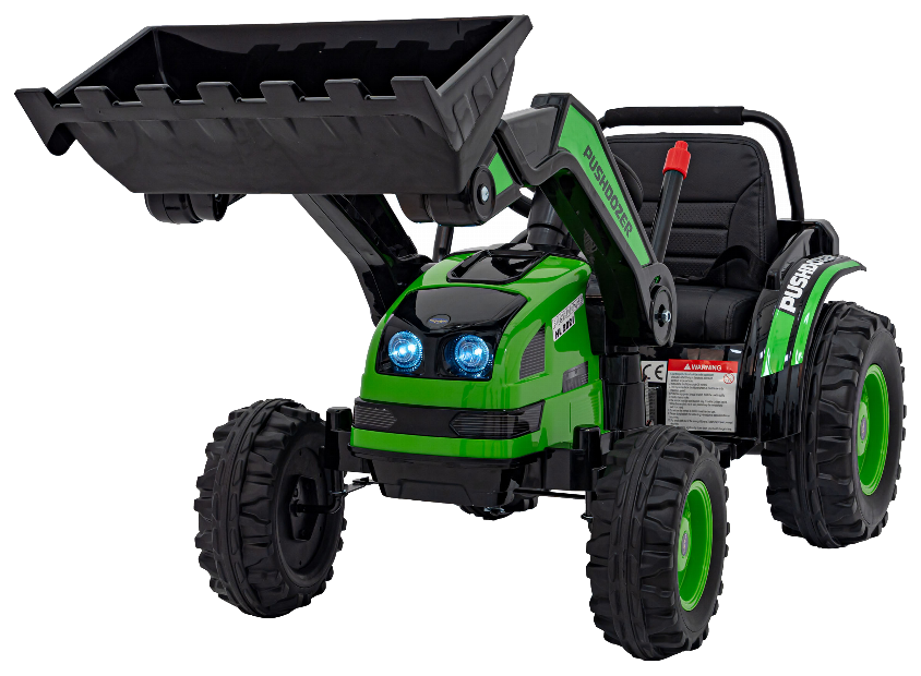 Koparka Traktor na akumulator dla dzieci Zielony + Ruchome Ramię Łyżka + Pilot + Wolny Start + Radio FM + LED