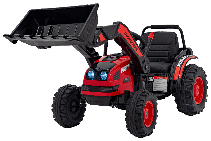 Koparka Traktor na akumulator dla dzieci Czerwony + Ruchome Ramię Łyżka + Pilot + Wolny Start + Radio FM + LED